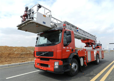 90km/H 32M Ketinggian Kerja 4×2 Drive Aerial Ladder Fire Truck dengan Platform
